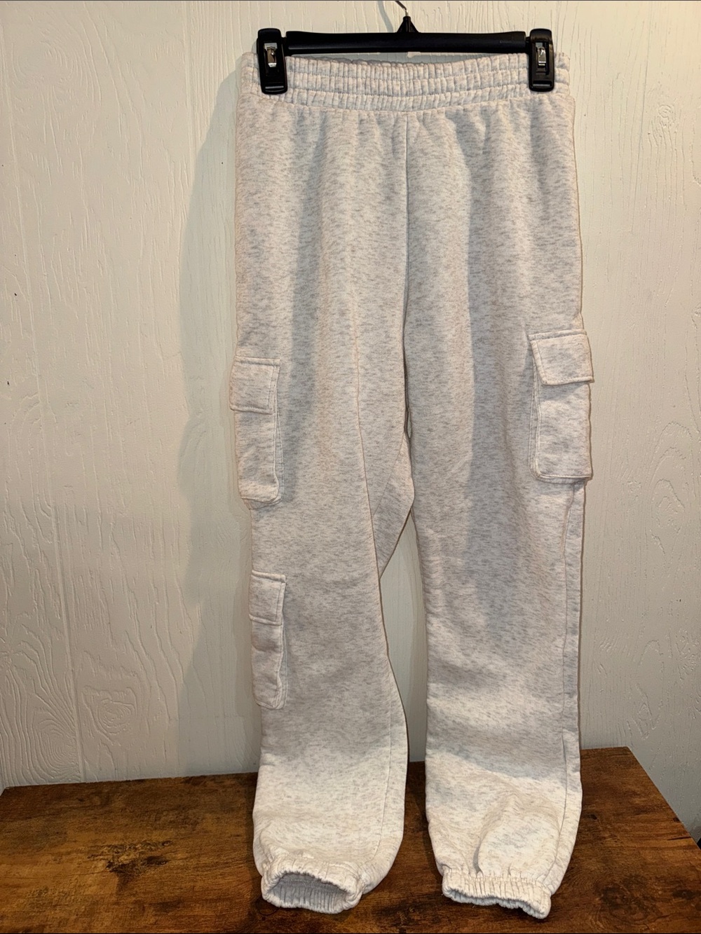 Kids Light Gray Cargo Sweatpants - Comfortable Elastic Waist